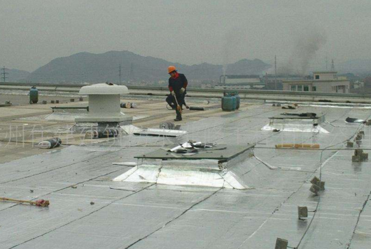 长沙屋顶防水施工现场